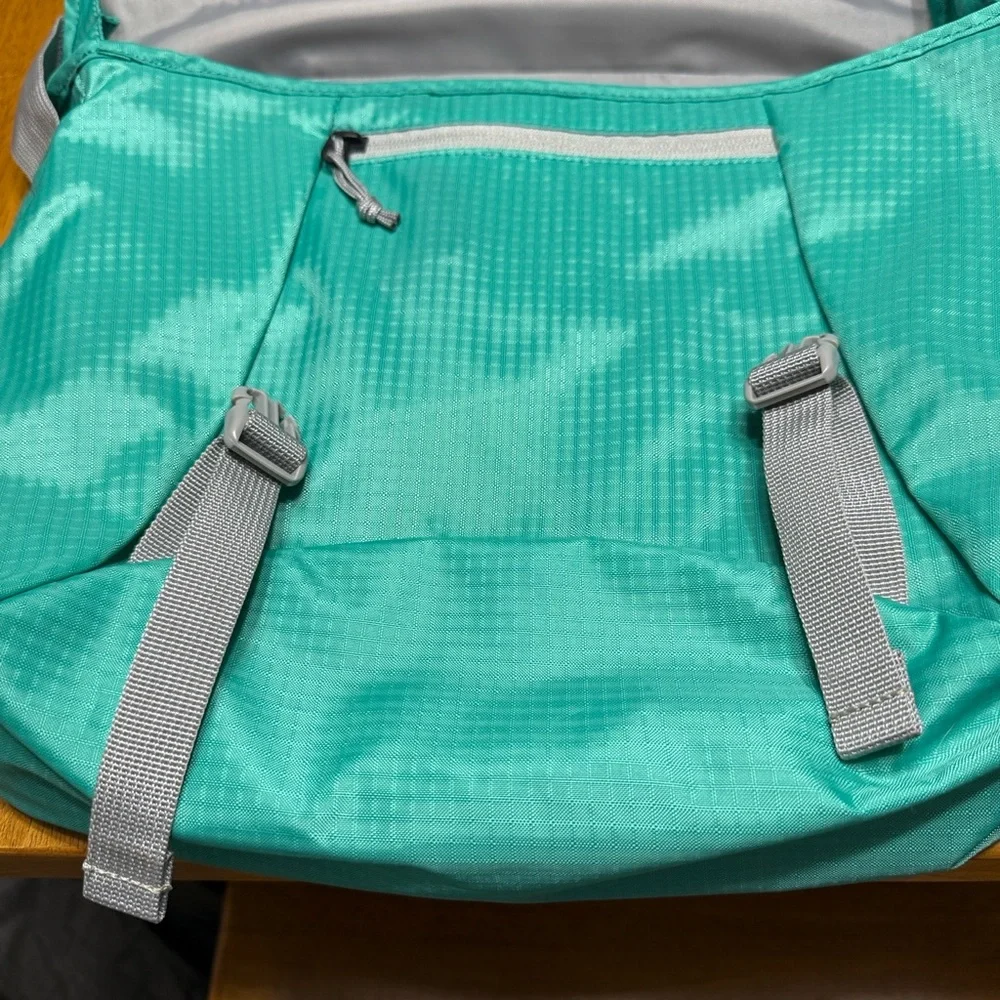 Eddie Bauer Teal and Gray Messenger Bag